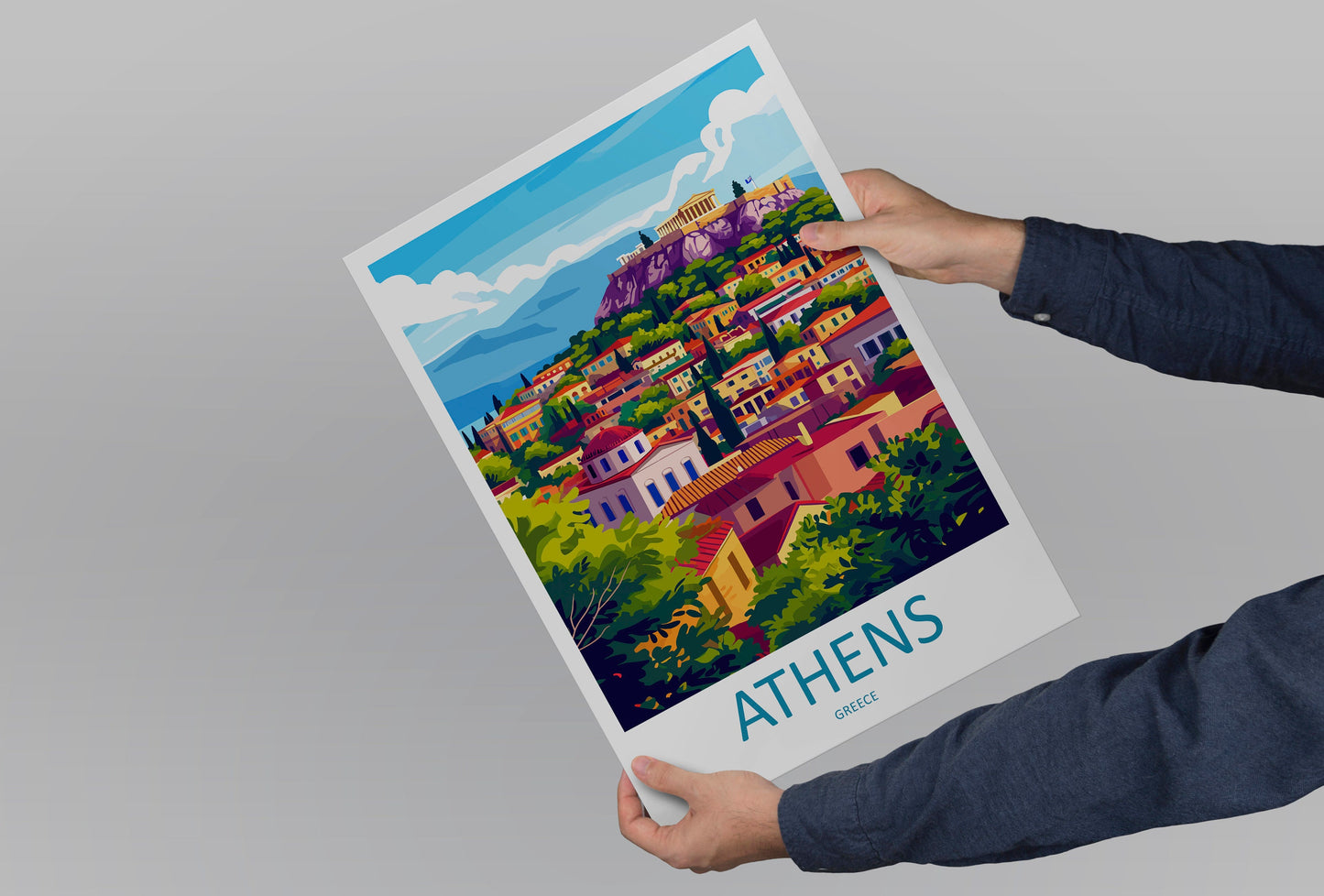Athens Travel Print Wall Art Athens Greece Wall Hanging Home Decoration Athens Gift Art Lovers Wall Art Print Athens Greece Wall Poster Art