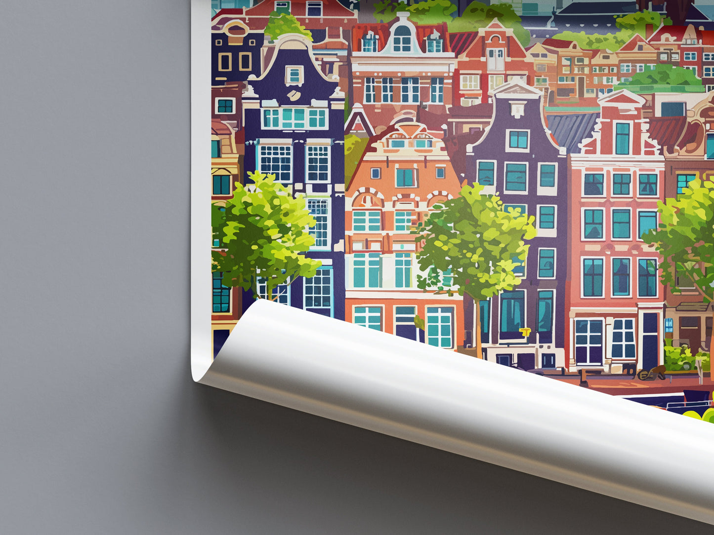 Amsterdam Travel Print Wall Art Amsterdam Wall Hanging Home Décor Amsterdam Gift Art Lovers Netherlands Art Lover Gift Amsterdam Decor