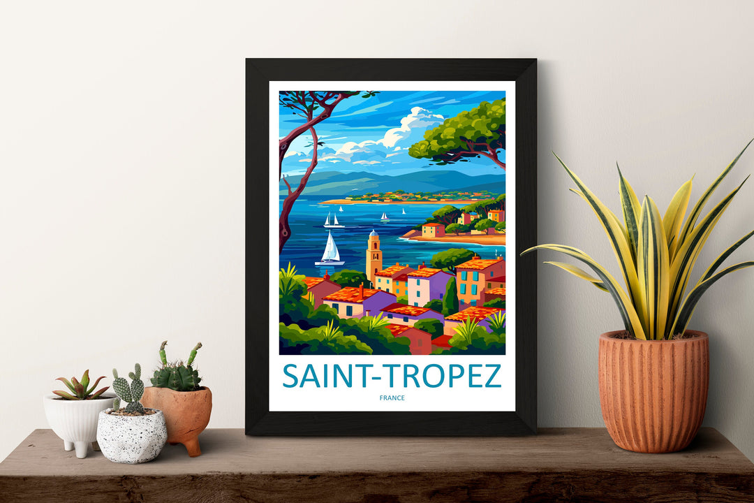 Saint-Tropez Print Saint-Tropez Home Decor Cityscape Art Print Saint-Tropez Wall Art Travel Enthusiast Gift Wall Hanging Saint-Tropez France