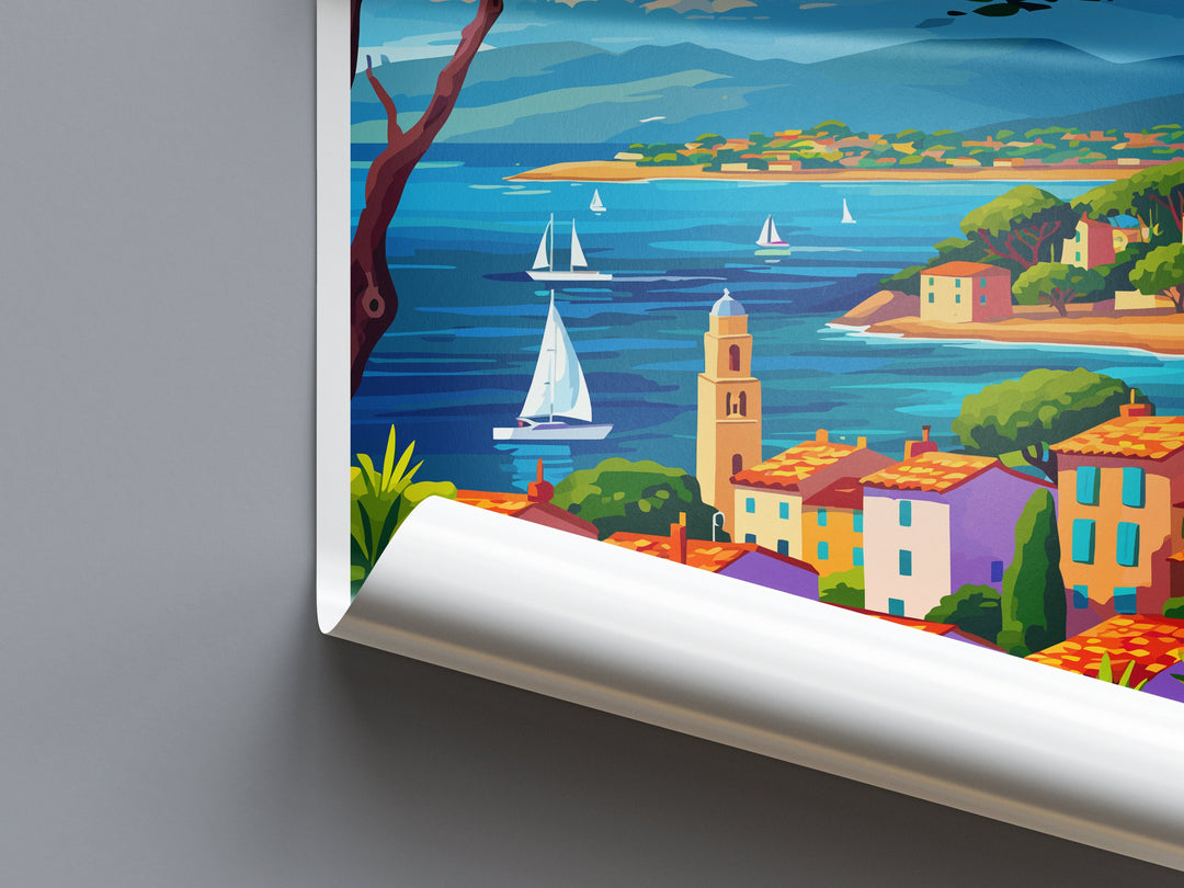 Saint-Tropez Print Saint-Tropez Home Decor Cityscape Art Print Saint-Tropez Wall Art Travel Enthusiast Gift Wall Hanging Saint-Tropez France