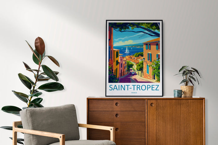 Saint-Tropez Print Saint-Tropez Home Decor Cityscape Art Print Saint-Tropez Wall Art Travel Enthusiast Gift Wall Hanging Saint-Tropez France