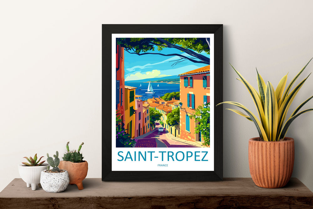 Saint-Tropez Print Saint-Tropez Home Decor Cityscape Art Print Saint-Tropez Wall Art Travel Enthusiast Gift Wall Hanging Saint-Tropez France