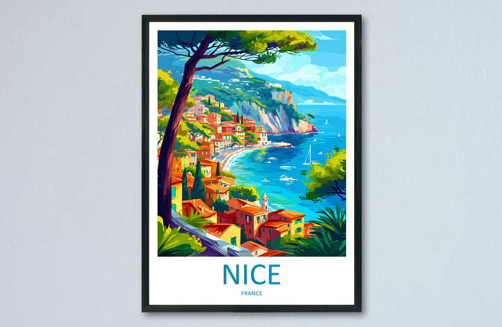 Nice France Print Nice France Home Decor Cityscape Art Print Nice France Wall Art for Travel Enthusiast Gift Wall Hanging Nice France Poster