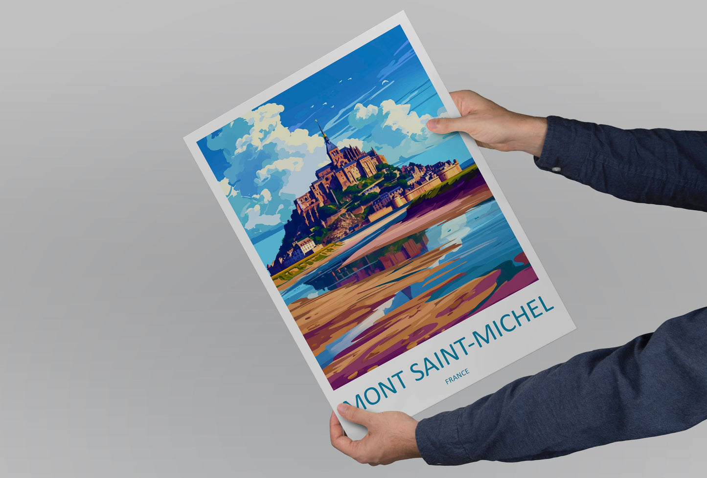 Mont Saint Michel Travel Print Wall Art Mont Saint Michel Wall Hanging Home Décor Mont Saint Michel Gift Art Lovers France Art Lover Gift