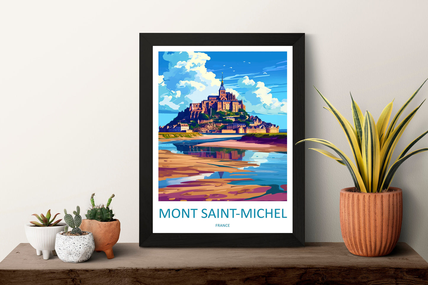 Mont Saint Michel Travel Print Wall Art Mont Saint Michel Wall Hanging Home Décor Mont Saint Michel Gift Art Lovers France Art Lover Gift