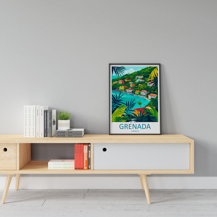 Grenada Travel Print Wall Art Grenada Wall Hanging Home Décor Grenada Gift Art Lovers Wall Art Caribbean Travel Print Poster Gift