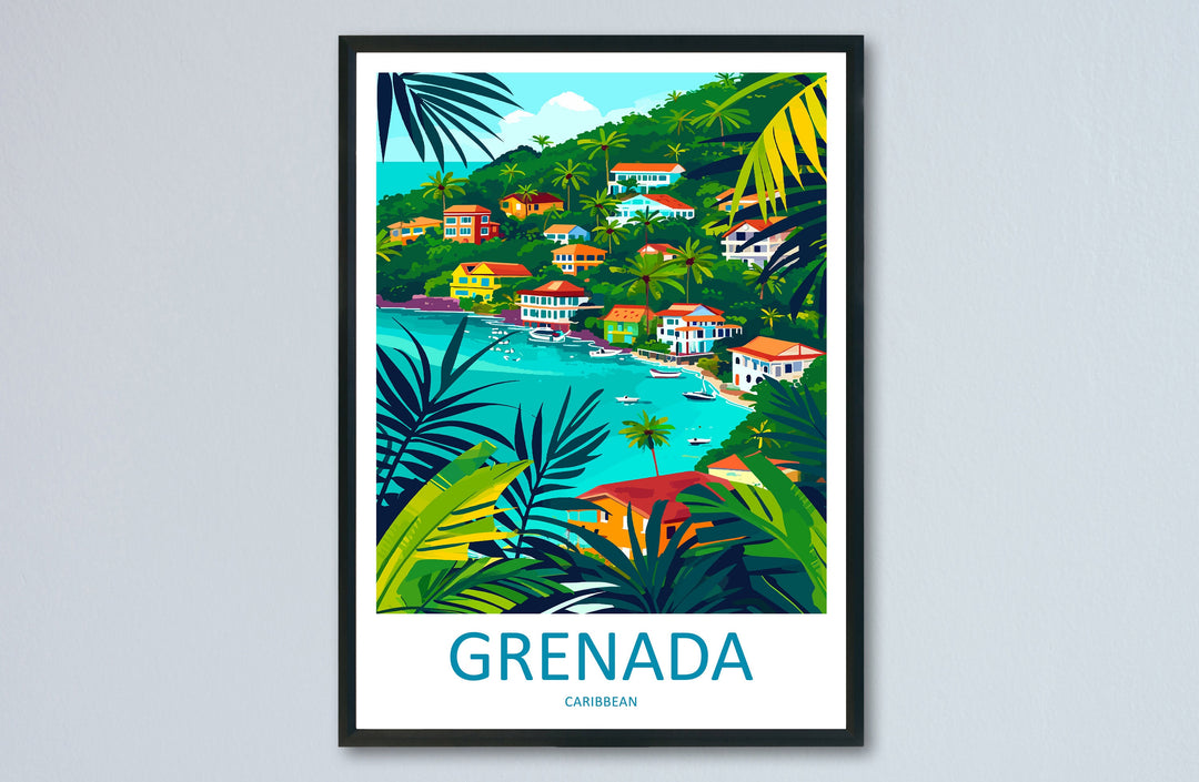 Grenada Travel Print Wall Art Grenada Wall Hanging Home Décor Grenada Gift Art Lovers Wall Art Caribbean Travel Print Poster Gift