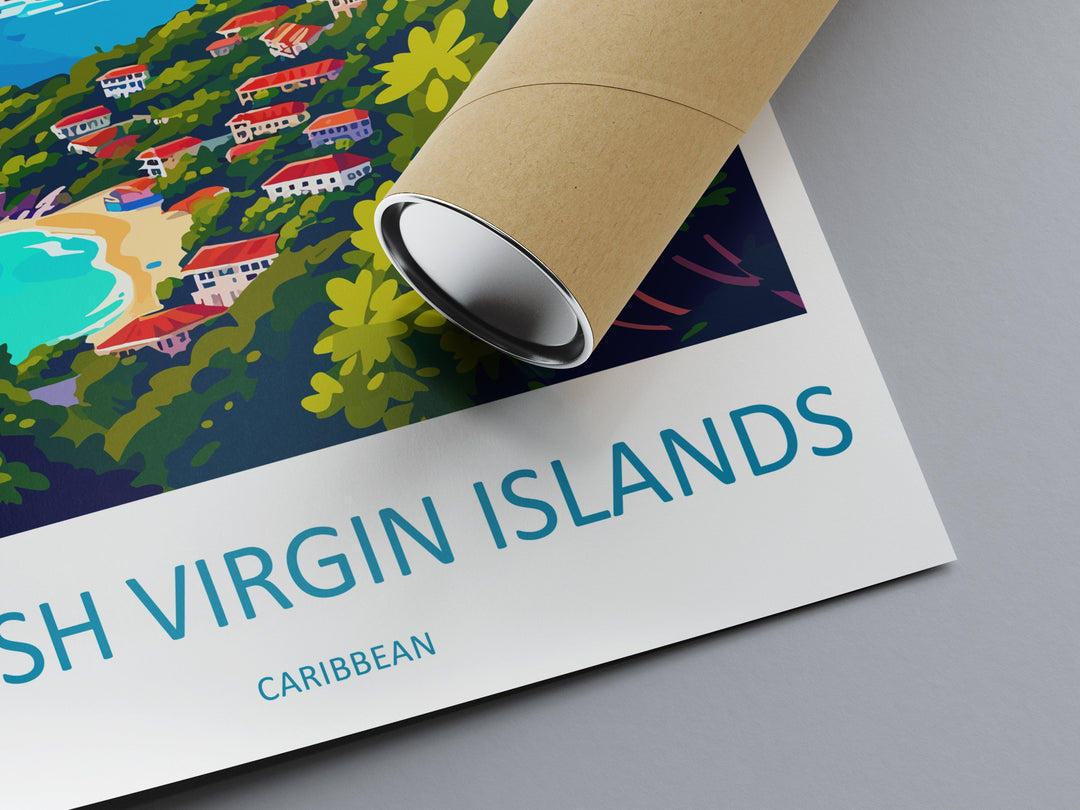 British Virgin Islands Travel Print Wall Art British Virgin Islands Wall Hanging Home Décor British Virgin Islands Gift Art Lovers Wall Art