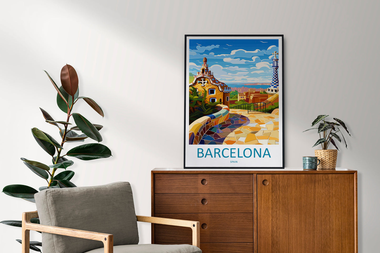 Barcelona Travel Print Wall Art Barcelona Wall Hanging Home Décor Barcelona Gift Art Lovers Spain Art Lover Gift Barcelona Print Spain Art