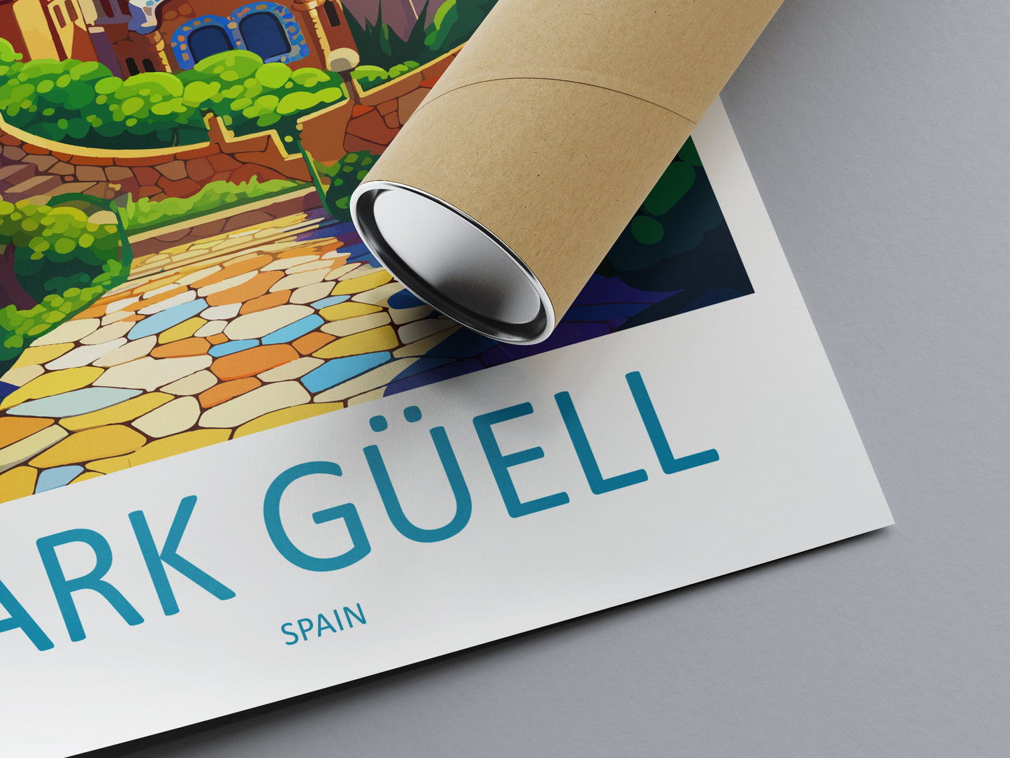Park Güell Travel Print Wall Art Park Güell Wall Hanging Home Décor Barcelona Gift Art Lovers Spain Art Lover Gift Barcelona Print Spain Art