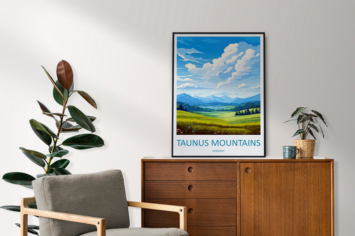 Taunus Mountains Travel Print Taunus Mountains Home Décor Germany Art Print Germany Taunus Mountains Wall Print Gift For Germany Fans