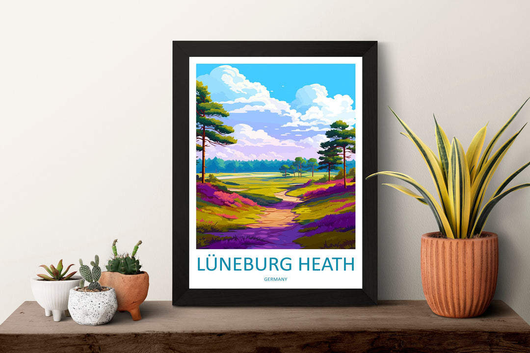 Lüneburg Heath Travel Print Lüneburg Heath Home Décor Germany Art Print Germany Lüneburg Heath Wall Print Gift for Germany Travel Posters