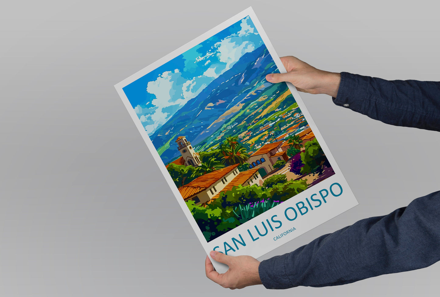San Luis Obispo Travel Print Wall Art San Luis Obispo Wall Hanging Home Décor San Luis Obispo Gift Art Lovers California Art Lover Gift