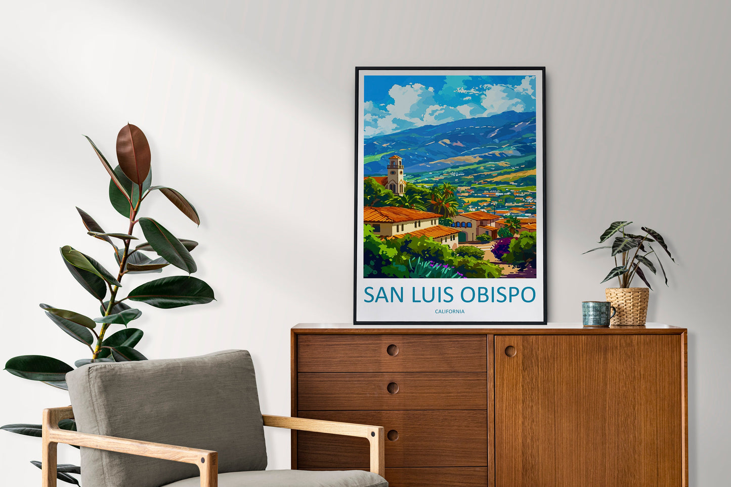 San Luis Obispo Travel Print Wall Art San Luis Obispo Wall Hanging Home Décor San Luis Obispo Gift Art Lovers California Art Lover Gift