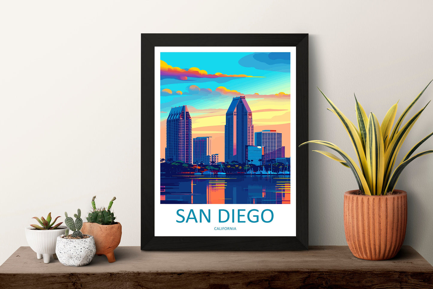 San Diego Travel Print Wall Art San Diego Wall Hanging Home Décor San Diego Gift Art Lovers California Art Lover Gift San Diego Poster