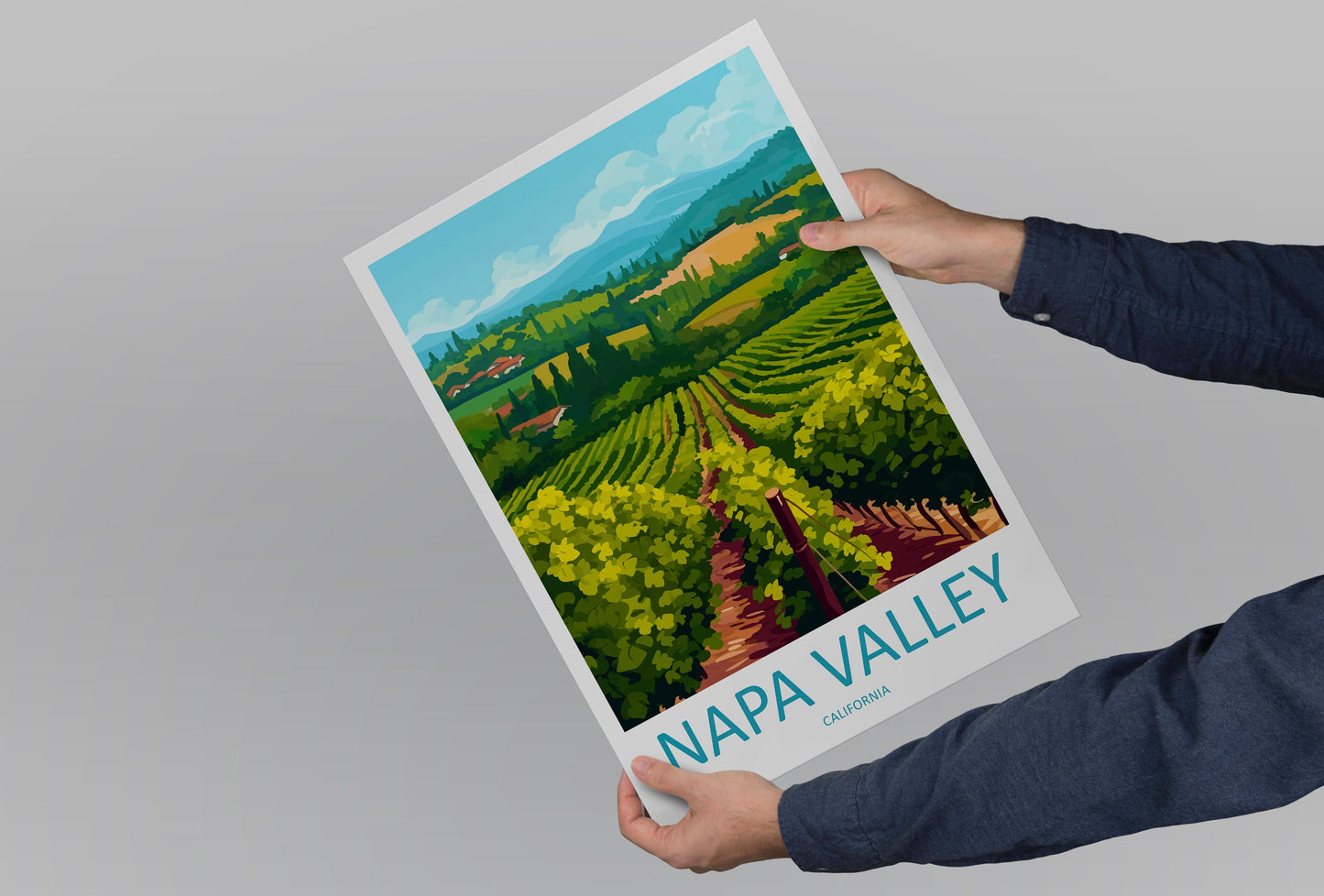 Napa Valley Travel Print Wall Art Napa Valley Wall Hanging Home Décor Napa Valley Gift Art Lovers California Art Lover Gift Napa Valley