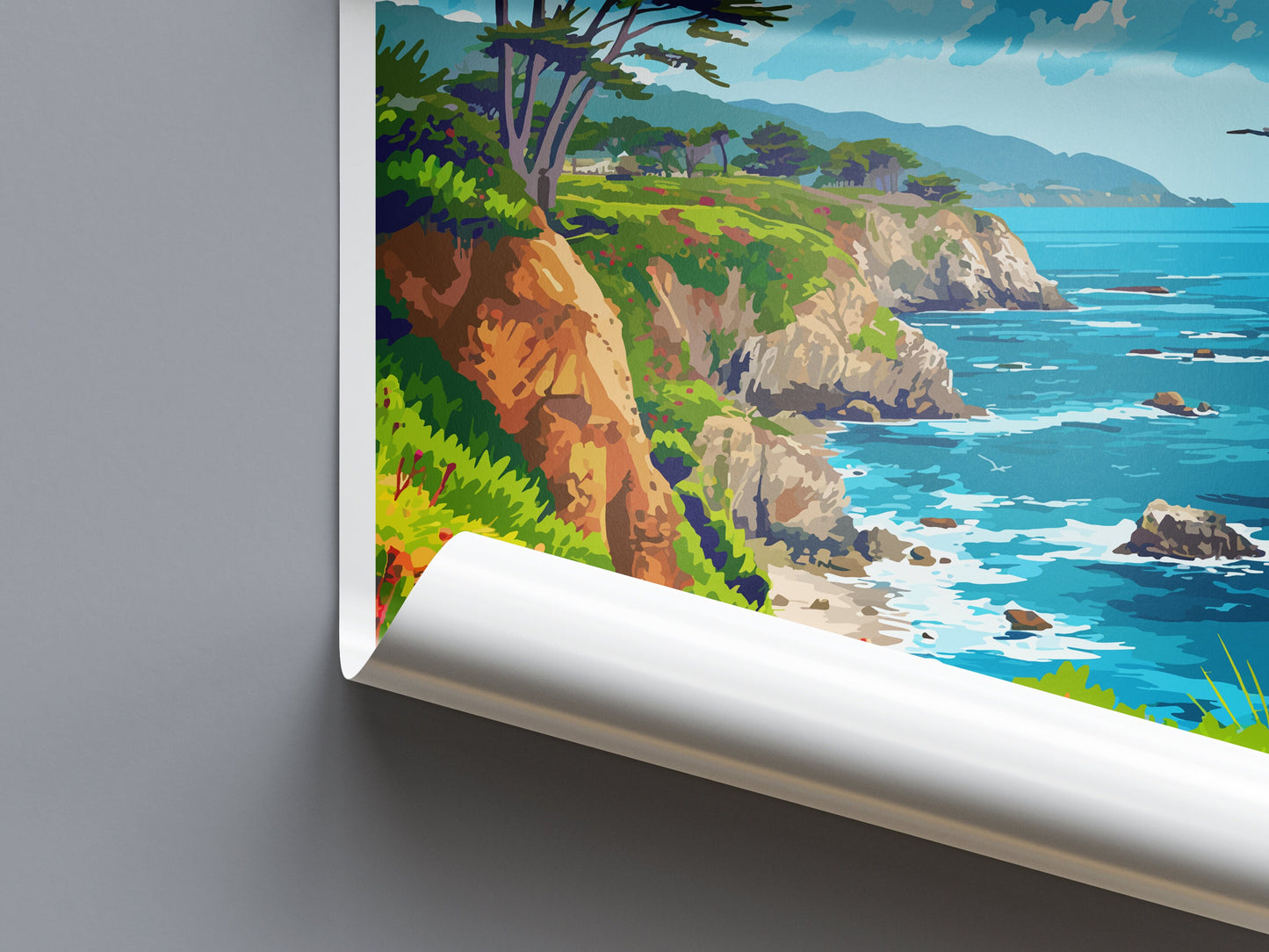 Monterey Bay Travel Print Wall Art Monterey Bay Wall Hanging Home Décor Monterey Bay Gift Art Lovers California Art Lover Gift Monterey Bay