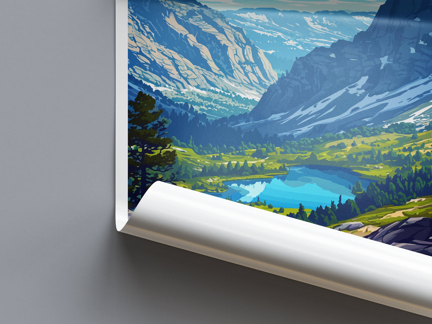 Lake Mammoth Travel Print Wall Art Lake Mammoth Wall Hanging Home Décor Lake Mammoth Gift Art Lovers California Art Lover Gift