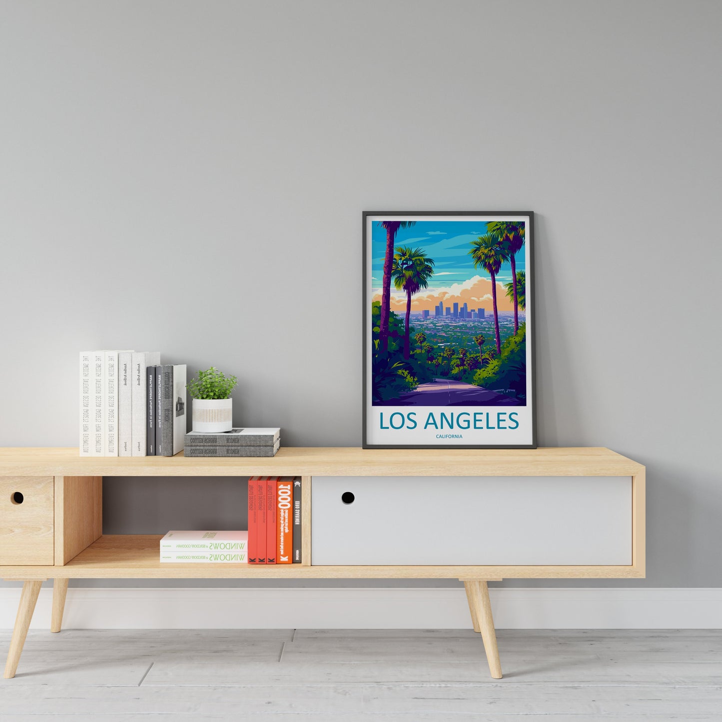 Los Angeles Travel Print Wall Art Los Angeles Wall Hanging Home Décor Los Angeles Gift Art Lovers California Art Lover Gift Los Angeles Deco