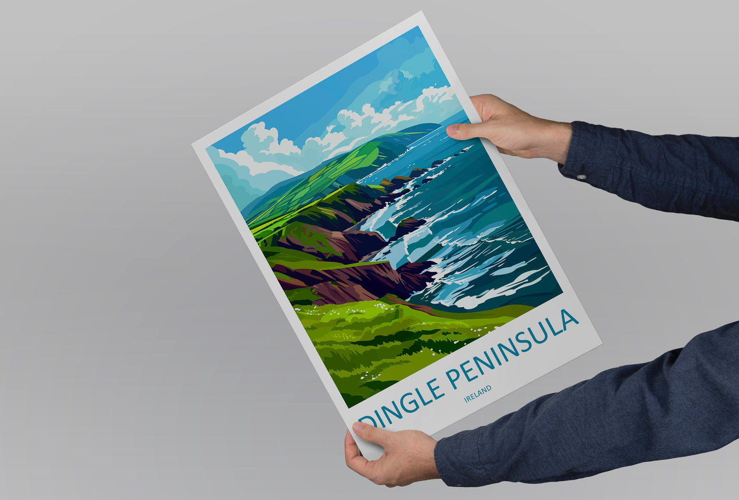 Dingle Peninsula Print Dingle Peninsula Home Decor Landscape Art Print Dingle Peninsula Wall Art for Ireland Enthusiast Gift Wall Hanging