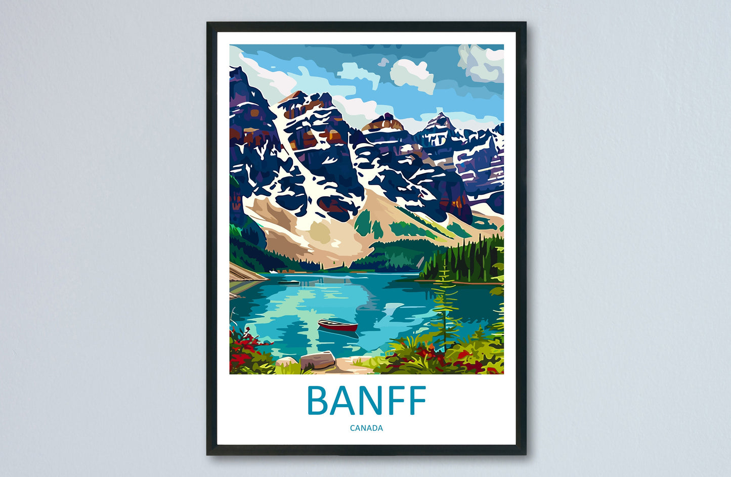 Banff National Park Travel Print Wall Art Banff Wall Hanging Home Décor Banff Gift Art Lovers Canada Art Lover Gift
