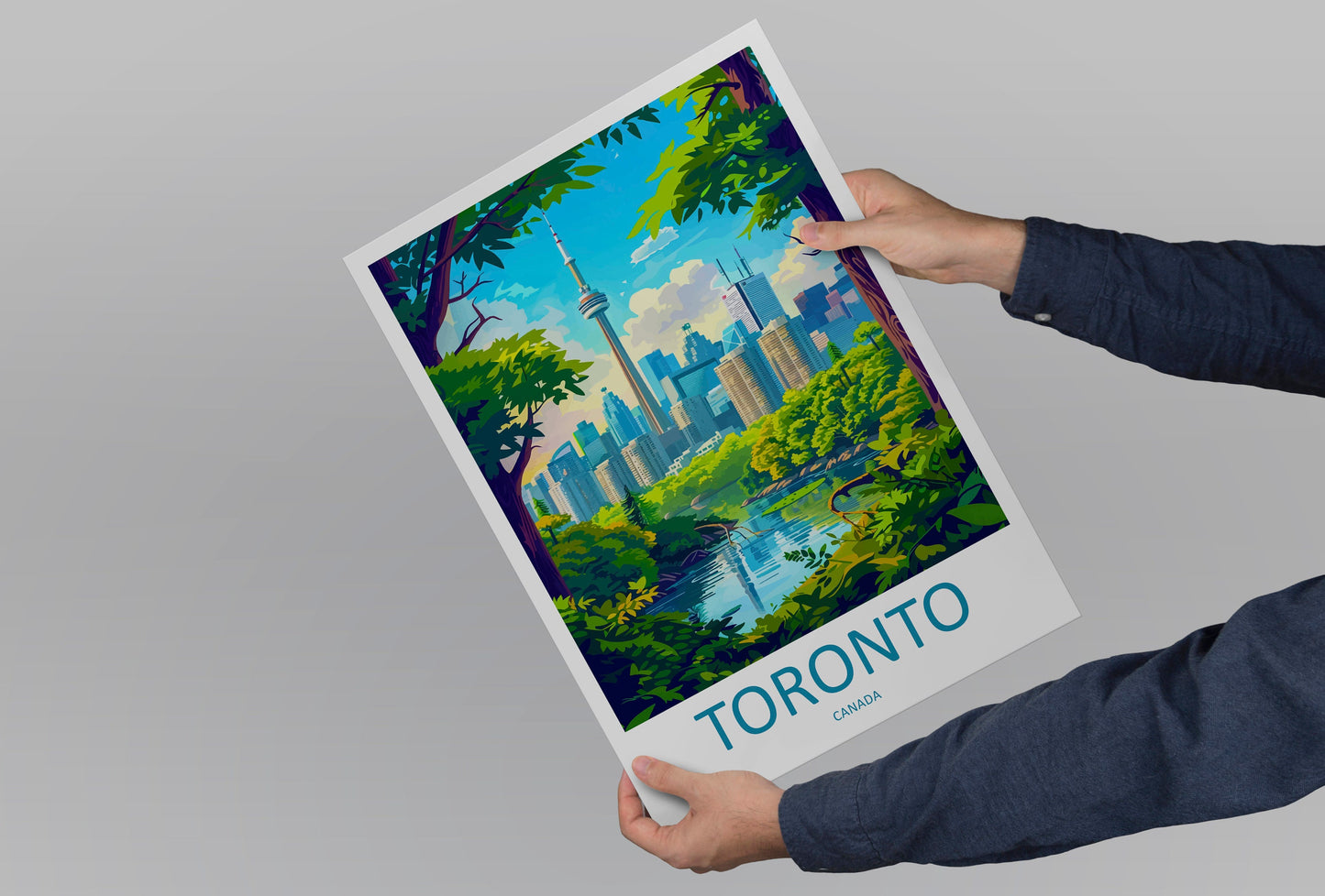 Toronto Travel Print Wall Art Toronto Canada Wall Hanging Home Decoration Toronto Gift Art Lovers Wall Art Print Toronto Canada Art