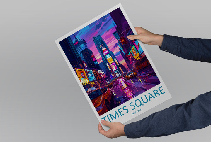 Times Square Travel Print Wall Art Times Square Wall Hanging Home Décor New York Gift Art Lovers New York State Art Gift Lover Print