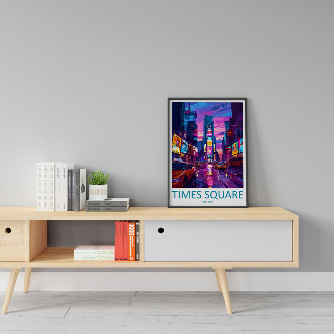 Times Square Travel Print Wall Art Times Square Wall Hanging Home Décor New York Gift Art Lovers New York State Art Gift Lover Print