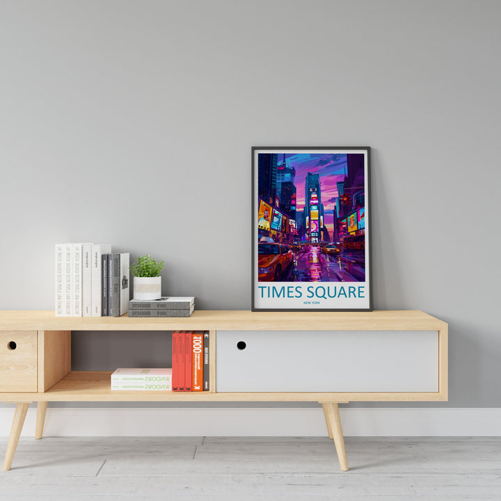 Times Square Travel Print Wall Art Times Square Wall Hanging Home Décor New York Gift Art Lovers New York State Art Gift Lover Print