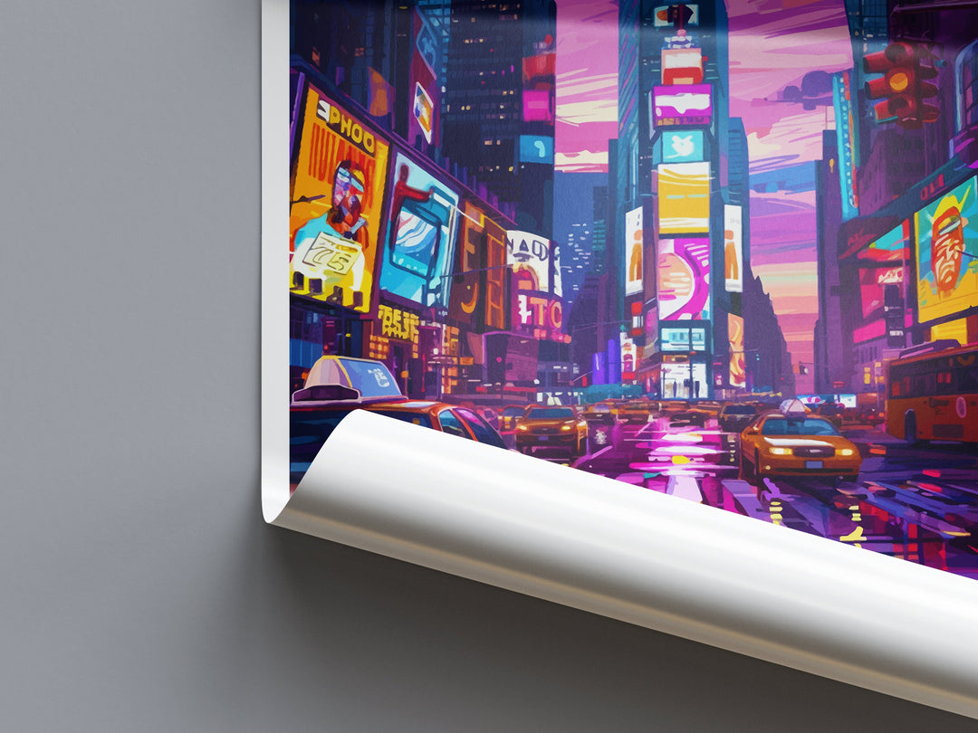 Times Square Travel Print Wall Art Times Square Wall Hanging Home Décor New York Gift Art Lovers New York State Art Gift Lover Print