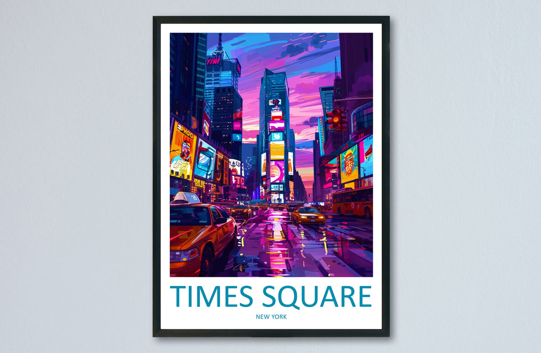 Times Square Travel Print Wall Art Times Square Wall Hanging Home Décor New York Gift Art Lovers New York State Art Gift Lover Print