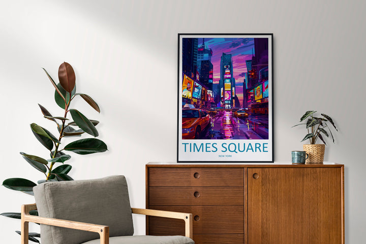 Times Square Travel Print Wall Art Times Square Wall Hanging Home Décor New York Gift Art Lovers New York State Art Gift Lover Print