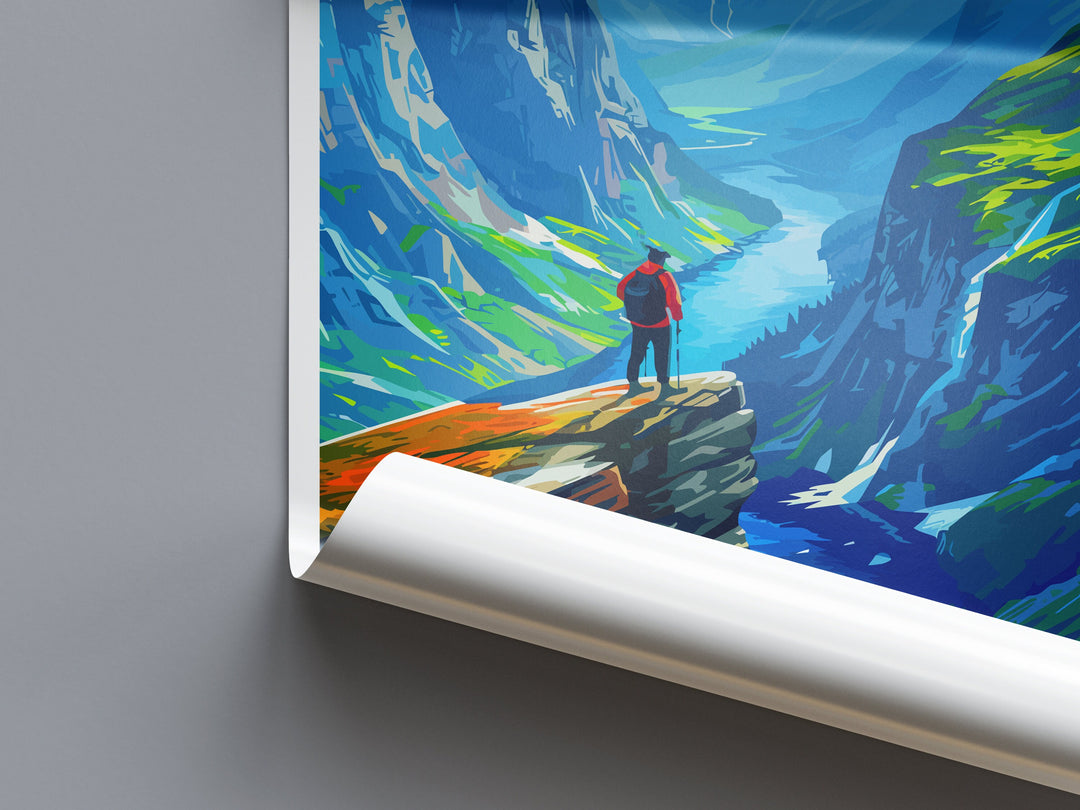 Norway Travel Print The Fjords Norway Home Décor The Fjords Art Print Norwegian Mountains Room Print For Scandinavian Mountains Gift Art