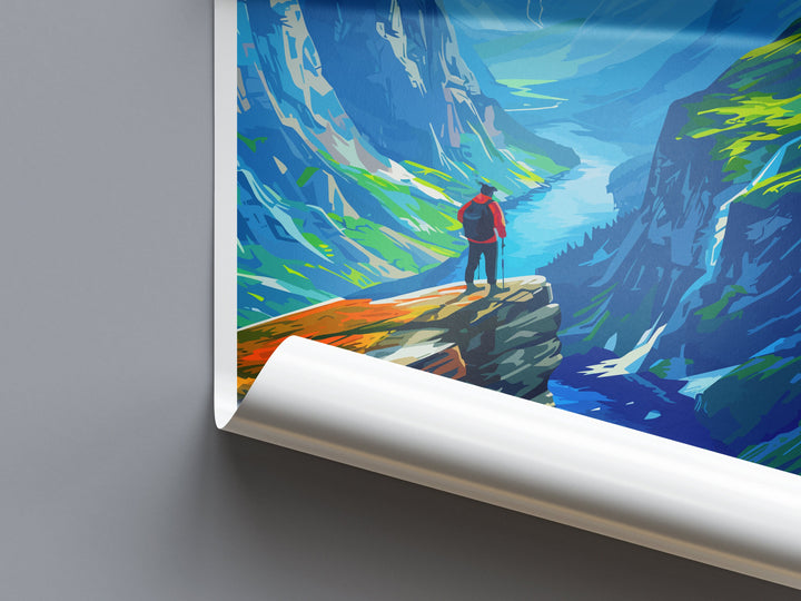 Norway Travel Print The Fjords Norway Home Décor The Fjords Art Print Norwegian Mountains Room Print For Scandinavian Mountains Gift Art