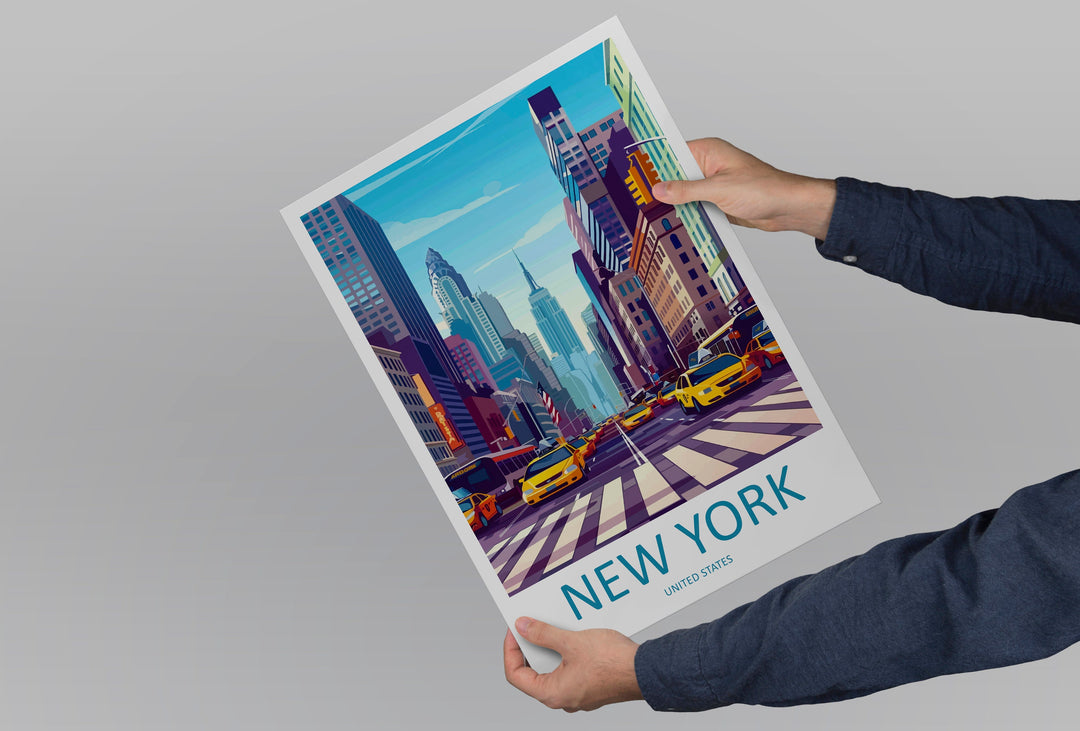 New York Travel Print Wall Art New York Wall Hanging Home Décor New York Gift Art Lovers New York State Art Gift Lover Print