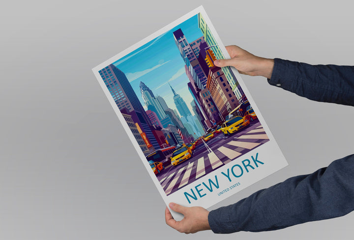 New York Travel Print Wall Art New York Wall Hanging Home Décor New York Gift Art Lovers New York State Art Gift Lover Print