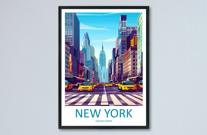 New York Travel Print Wall Art New York Wall Hanging Home Décor New York Gift Art Lovers New York State Art Gift Lover Print