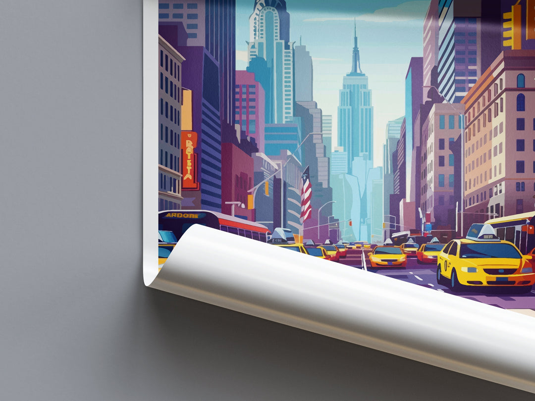 New York Travel Print Wall Art New York Wall Hanging Home Décor New York Gift Art Lovers New York State Art Gift Lover Print