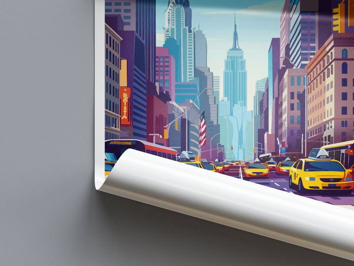 New York Travel Print Wall Art New York Wall Hanging Home Décor New York Gift Art Lovers New York State Art Gift Lover Print