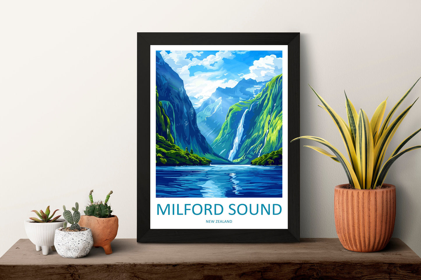 Milford Sound Travel Print Wall Art Milford Sound Wall Hanging Home Décor Milford Sound Gift Art Lovers New Zealand Art Lover Gift