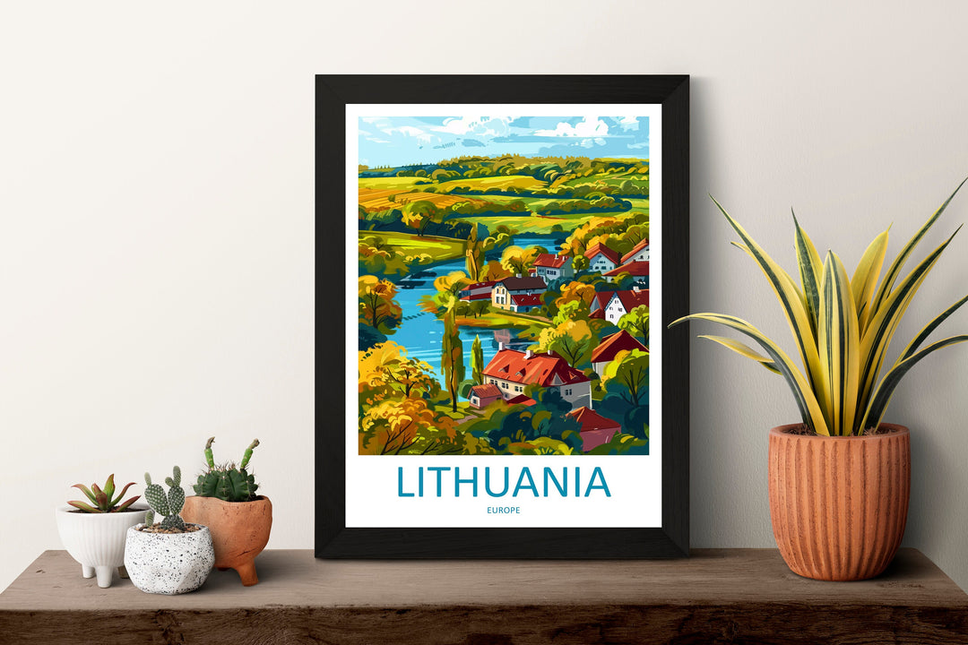 lithuania Travel Print Wall Art lithuania Wall Hanging Home Decoration lithuania Gift Art Lovers Wall Art Print Europe Art Travel Poster