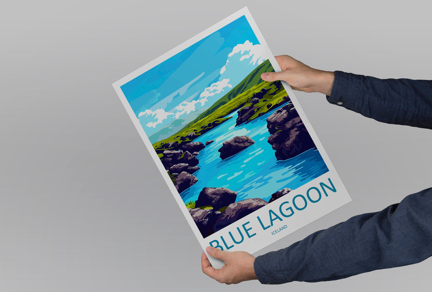 Blue Lagoon Travel Print Wall Art Blue Lagoon Wall Hanging Home Décor Blue Lagoon Gift Art Lovers Iceland Art Lover Gift Blue Lagoon Decor