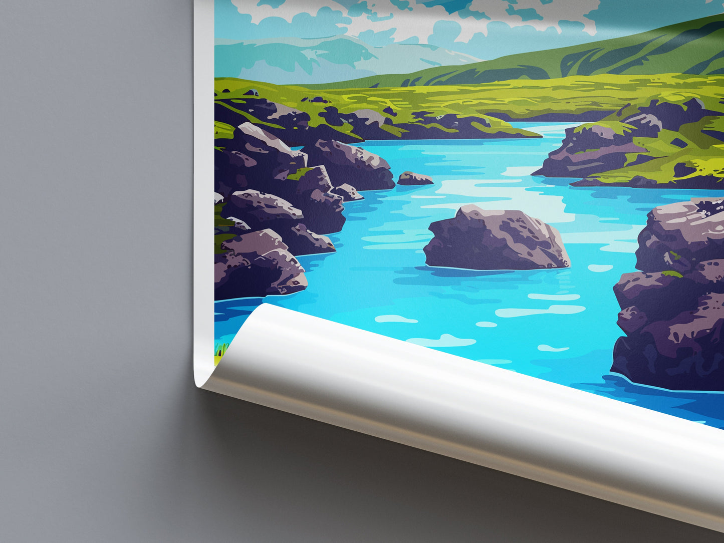 Blue Lagoon Travel Print Wall Art Blue Lagoon Wall Hanging Home Décor Blue Lagoon Gift Art Lovers Iceland Art Lover Gift Blue Lagoon Decor
