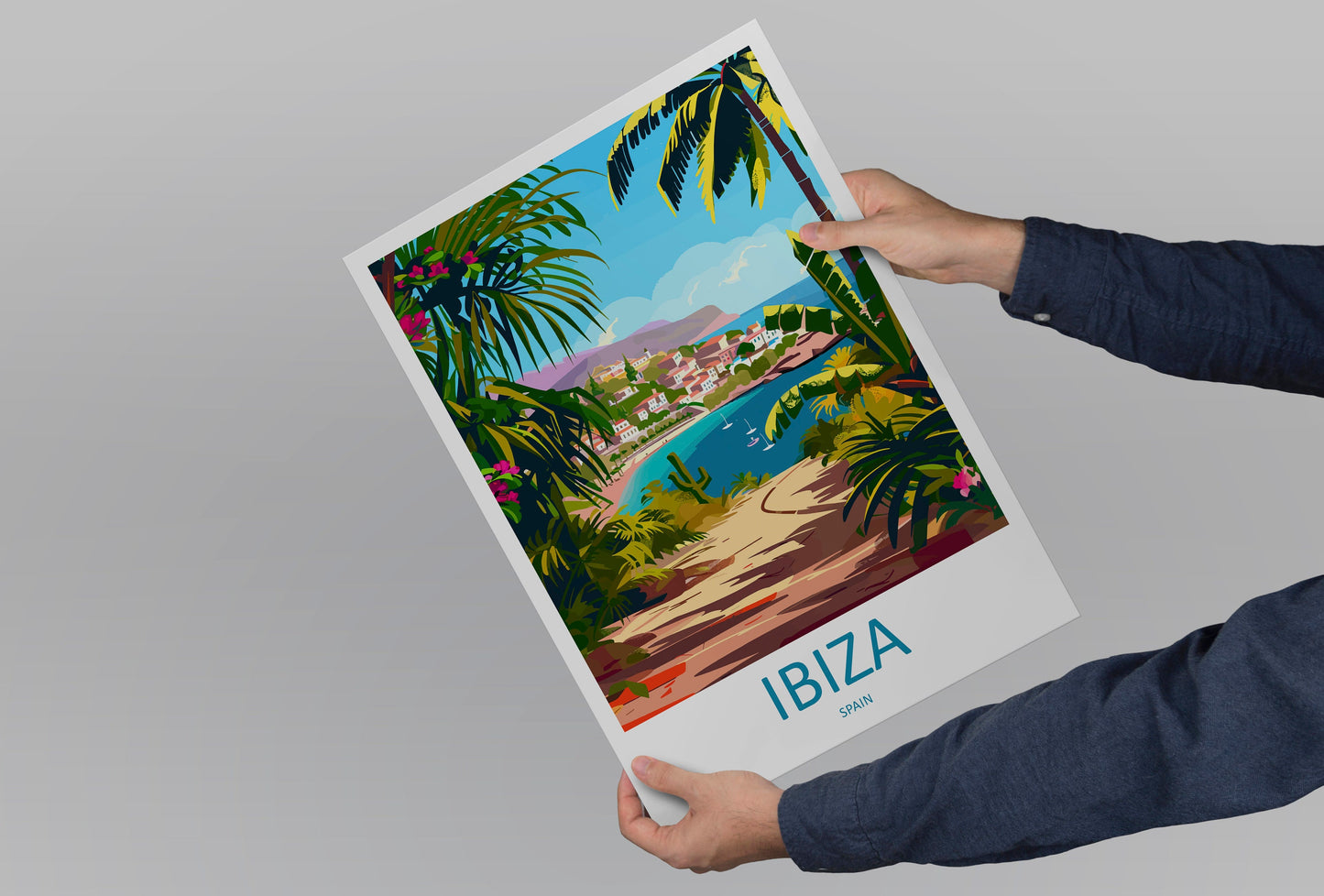 Ibiza Travel Print Wall Art Ibiza Wall Hanging Home Décor Ibiza Gift Art Lovers Spain Art Lover Gift Ibiza Wall Décor Ibiza Spain Print