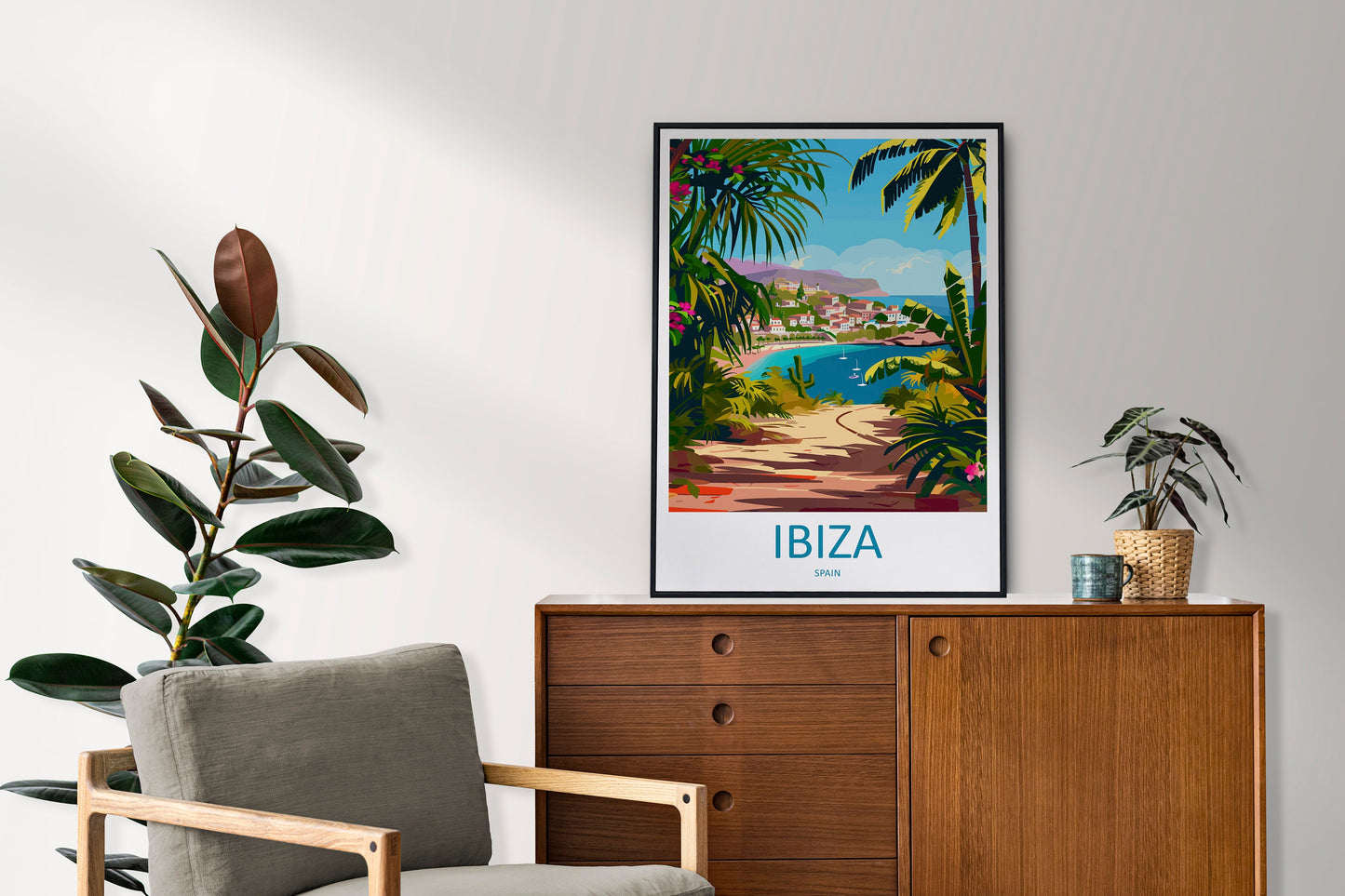 Ibiza Travel Print Wall Art Ibiza Wall Hanging Home Décor Ibiza Gift Art Lovers Spain Art Lover Gift Ibiza Wall Décor Ibiza Spain Print
