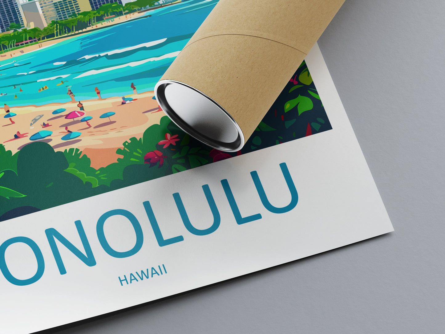 Honolulu Travel Print Wall Art Honolulu Wall Hanging Home Décor Honolulu Gift Art Lovers Hawaii Art Lover Gift Print Artwork