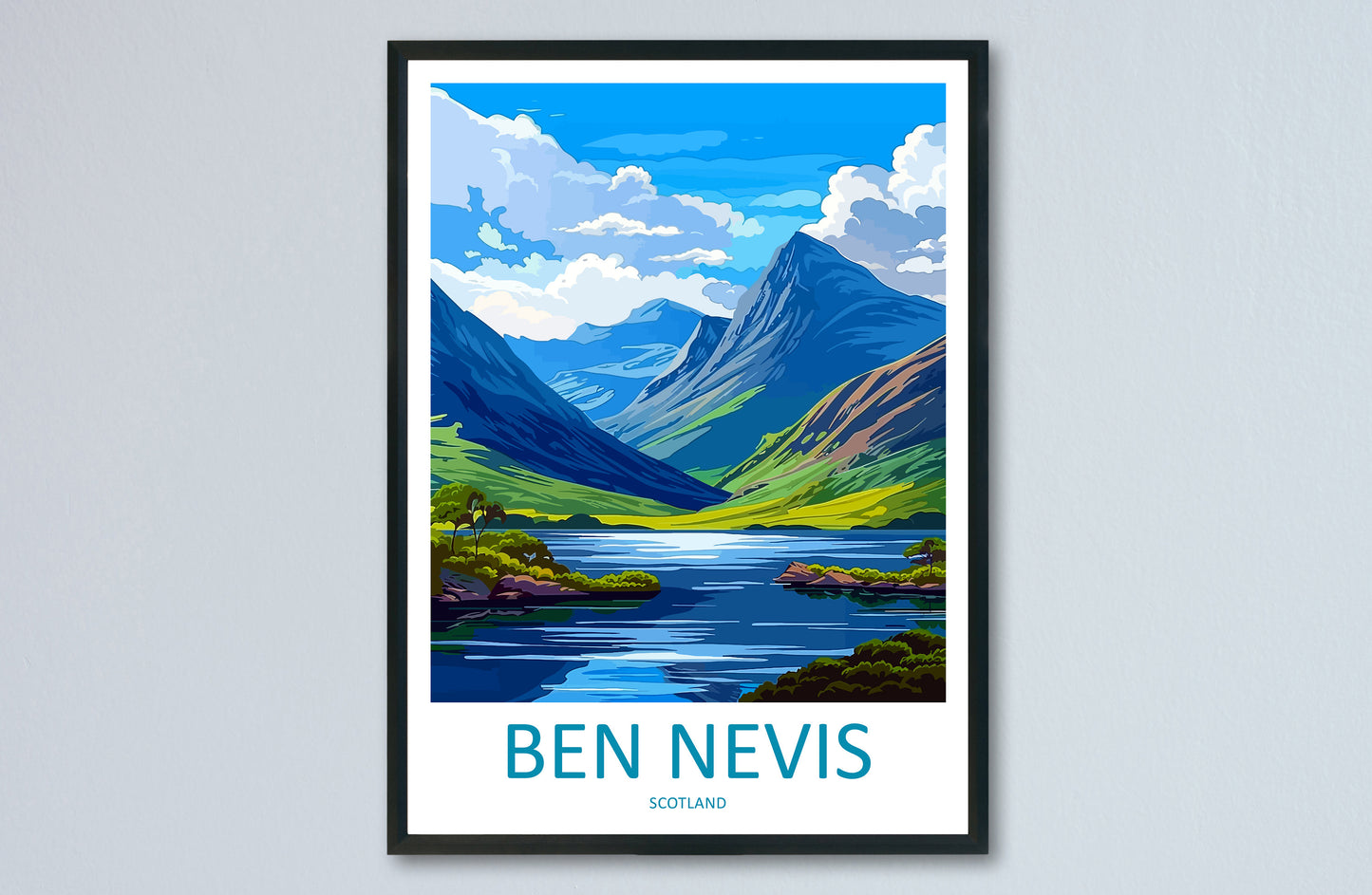 Ben Nevis Travel Print Wall Art Ben Nevis Wall Hanging Home Décor Ben Nevis Gift Art Lovers Scotland Art Lover Gift Ben Nevis Travel Artwork