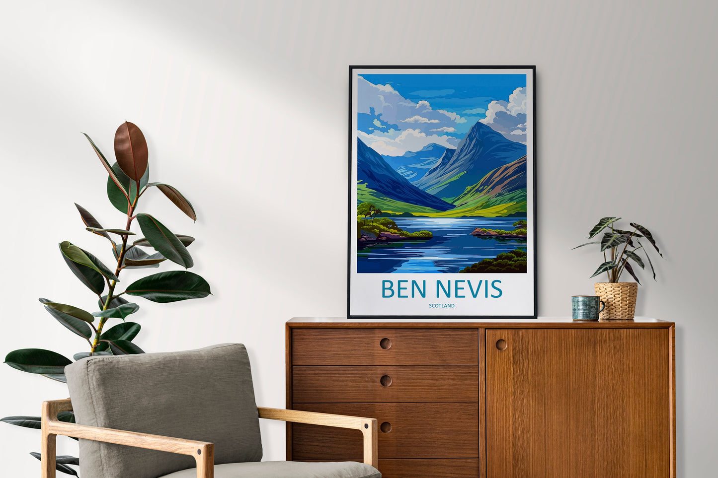 Ben Nevis Travel Print Wall Art Ben Nevis Wall Hanging Home Décor Ben Nevis Gift Art Lovers Scotland Art Lover Gift Ben Nevis Travel Artwork