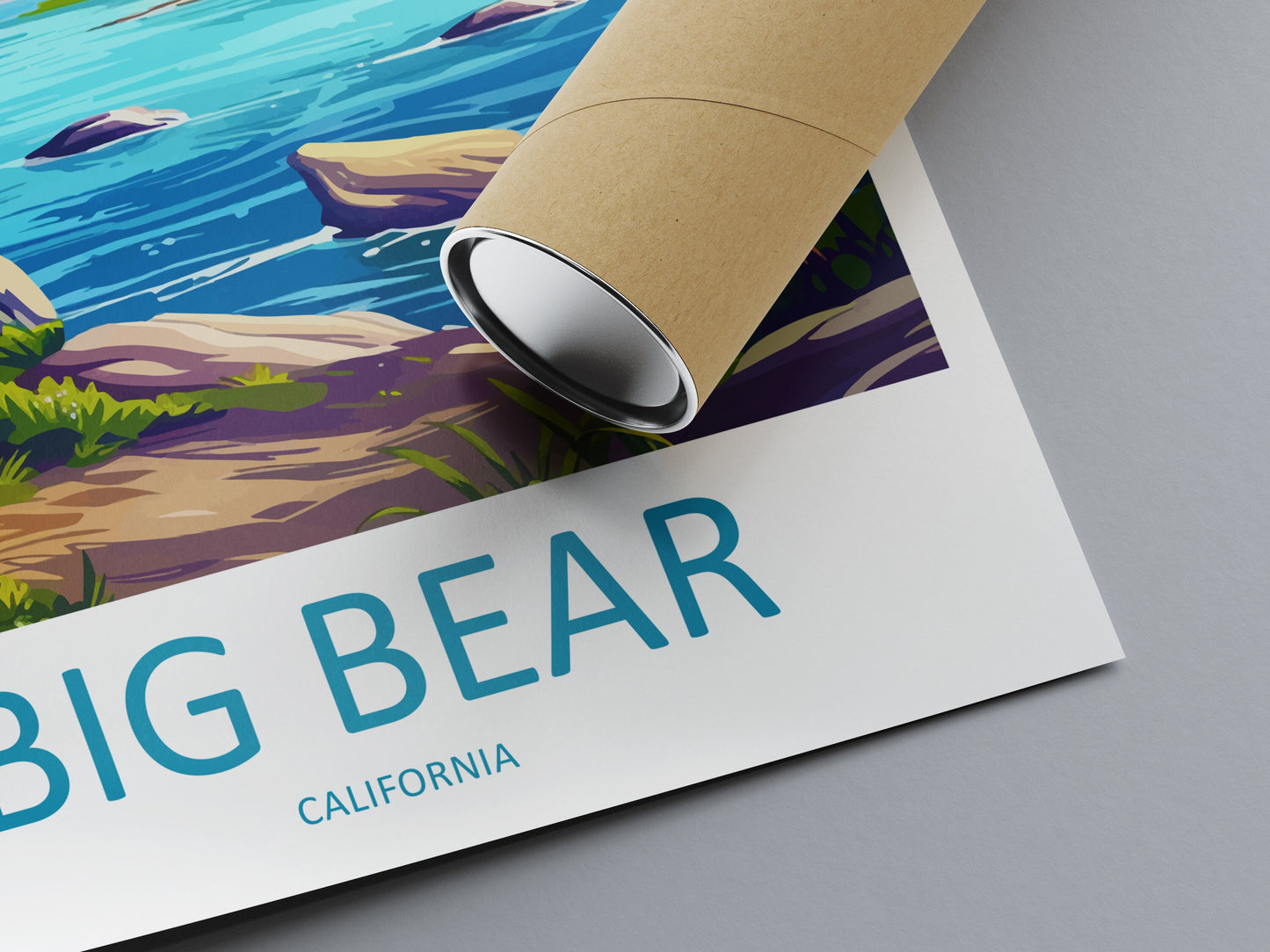 Big Bear Lake Travel Print Wall Art Big Bear Lake Wall Hanging Home Décor Big Bear Lake Gift Art Lovers California Art Lover Gift Lake Art