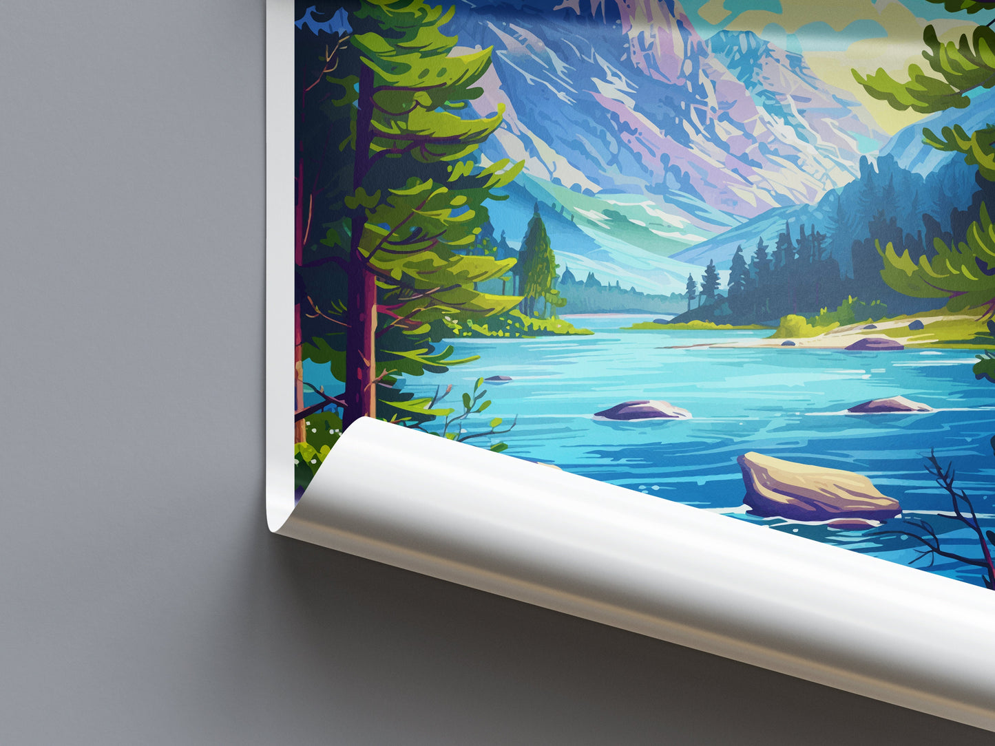 California Travel Print Wall Art California Wall Hanging Home Décor California Gift Art Lovers California Art Lover Gift Lake Art